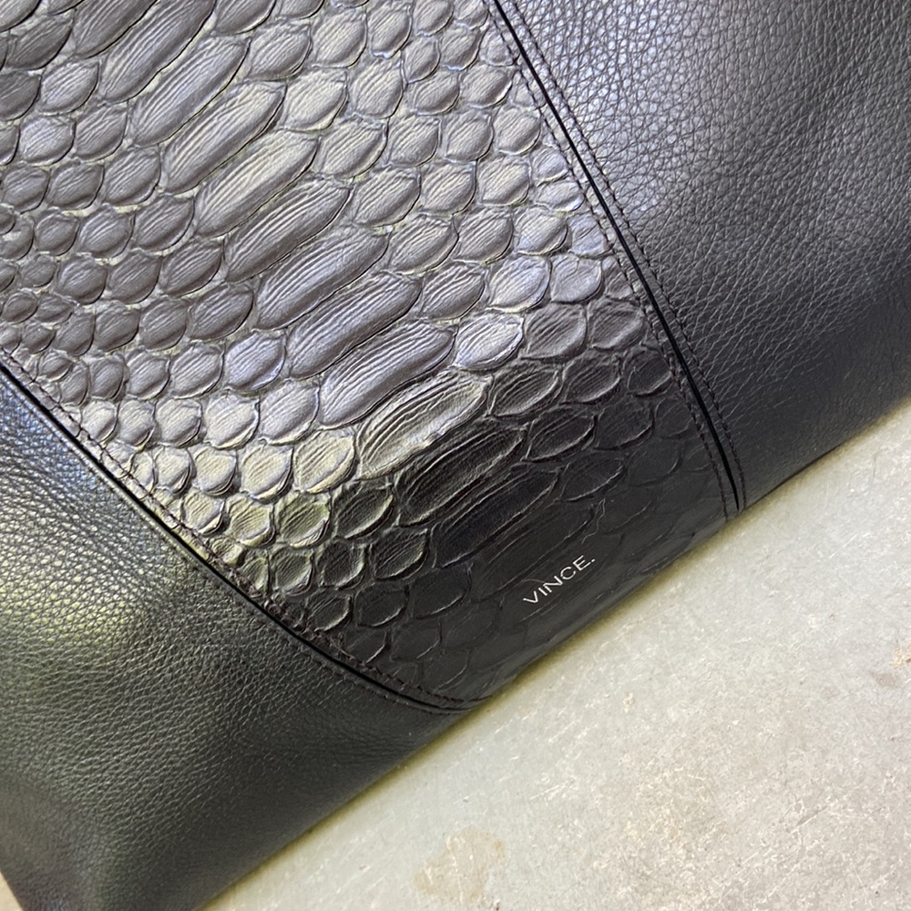 Vince Mod V Python Embossed Bucket Bag - image 4